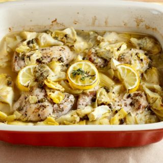 Baked Lemon Artichoke Chicken Piccata- Low Carb & Paleo