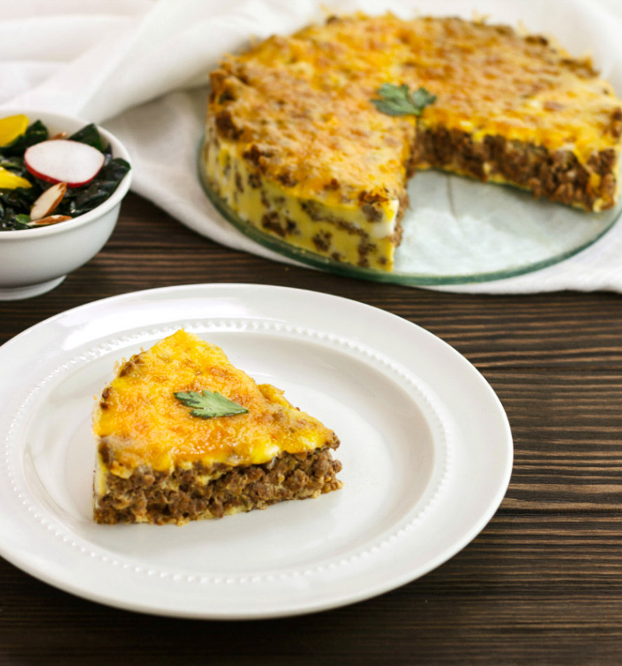 Easy Paleo Hamburger Pie, Crust Free and Low Carb 
