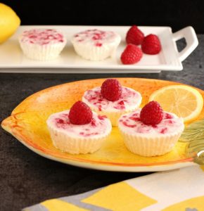 Raspberry Lemon No-Bake Cheesecake Bites- Low Carb & Keto