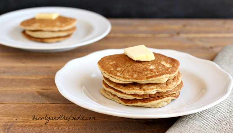 Paleo "Buttermilk" Pancakes. grain free and low carb. beautyandthefoodie.com