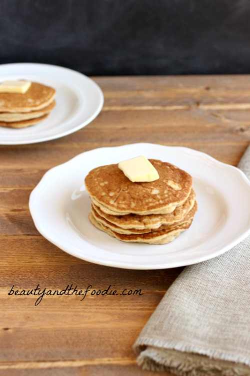 Paleo "Buttermilk" Pancakes. grain free and low carb. beautyandthefoodie.com