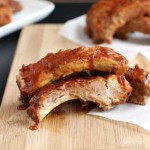 Crock Pot Pork Ribs with Killer Barbecue Sauce, paleo and low carb. beautyandthefoodie.com