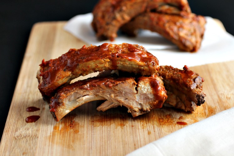 Crock Pot Pork Ribs with Killer Barbecue Sauce, paleo and low carb.