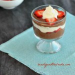 Paleo Chocolate Strawberry Parfait. Grain free with low carb and dairy free options. beautyandthefoodie.com