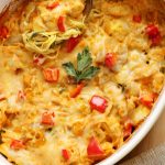 Creamy Buffalo Chicken Zucchini Noodle Bake- Low Carb, Keto and Gluten Free