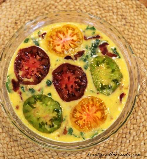 Bacon Spinach Tomato Ricotta Frittata Beauty and the Foodie