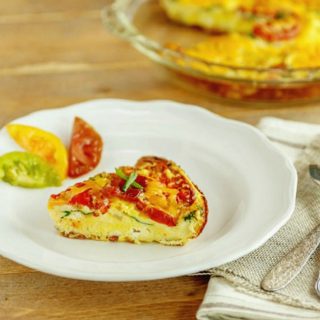 Bacon Spinach Tomato Ricotta Frittta - Low Carb & Gluten Free