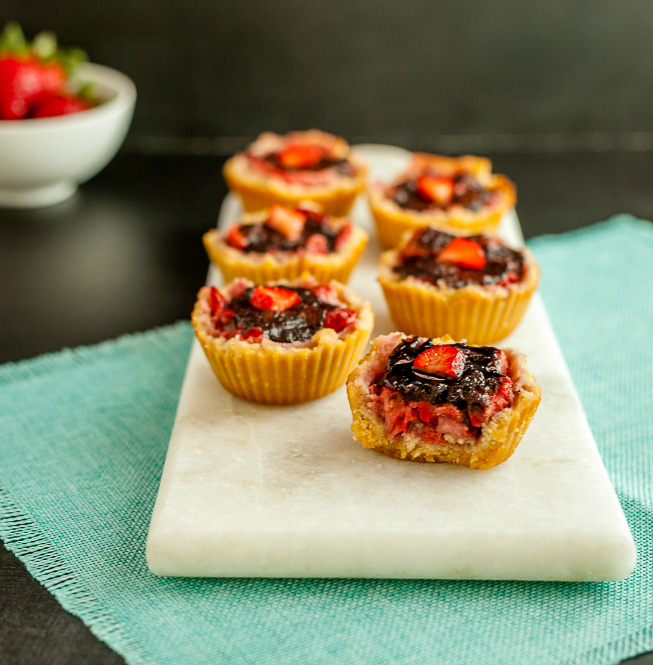 Chocolate Strawberry Tarts- Paleo, low carb & Keto.