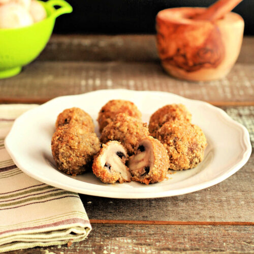 Crispy Oven Fried Garlic Mushrooms Beauty and the Foodie