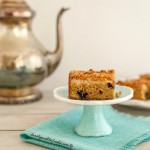 Blueberry Cream Crumb Cake, grain free, low carb & paleo option