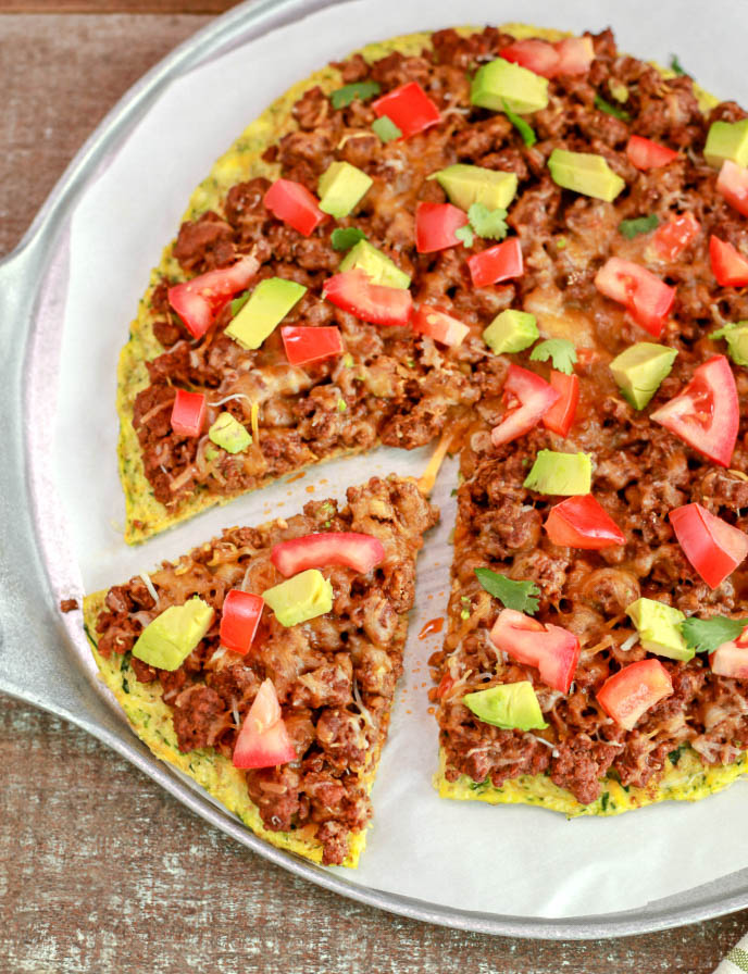 Low Carb Mexican Pizza- grain free, low carb and keto