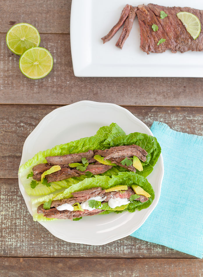 Easy Marinated Grilled Steak Tacos- keto, low carb & paleo