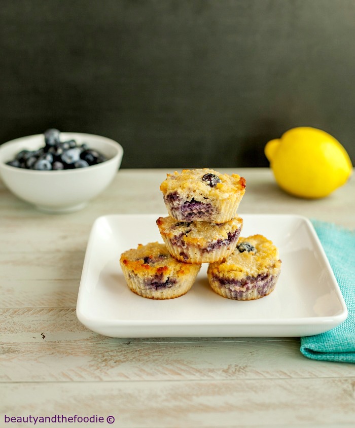 Glazed Lemon Berry Muffins, paleo, gluten free and low carb