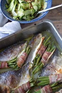 Roasted Sea Bass Tray Bake