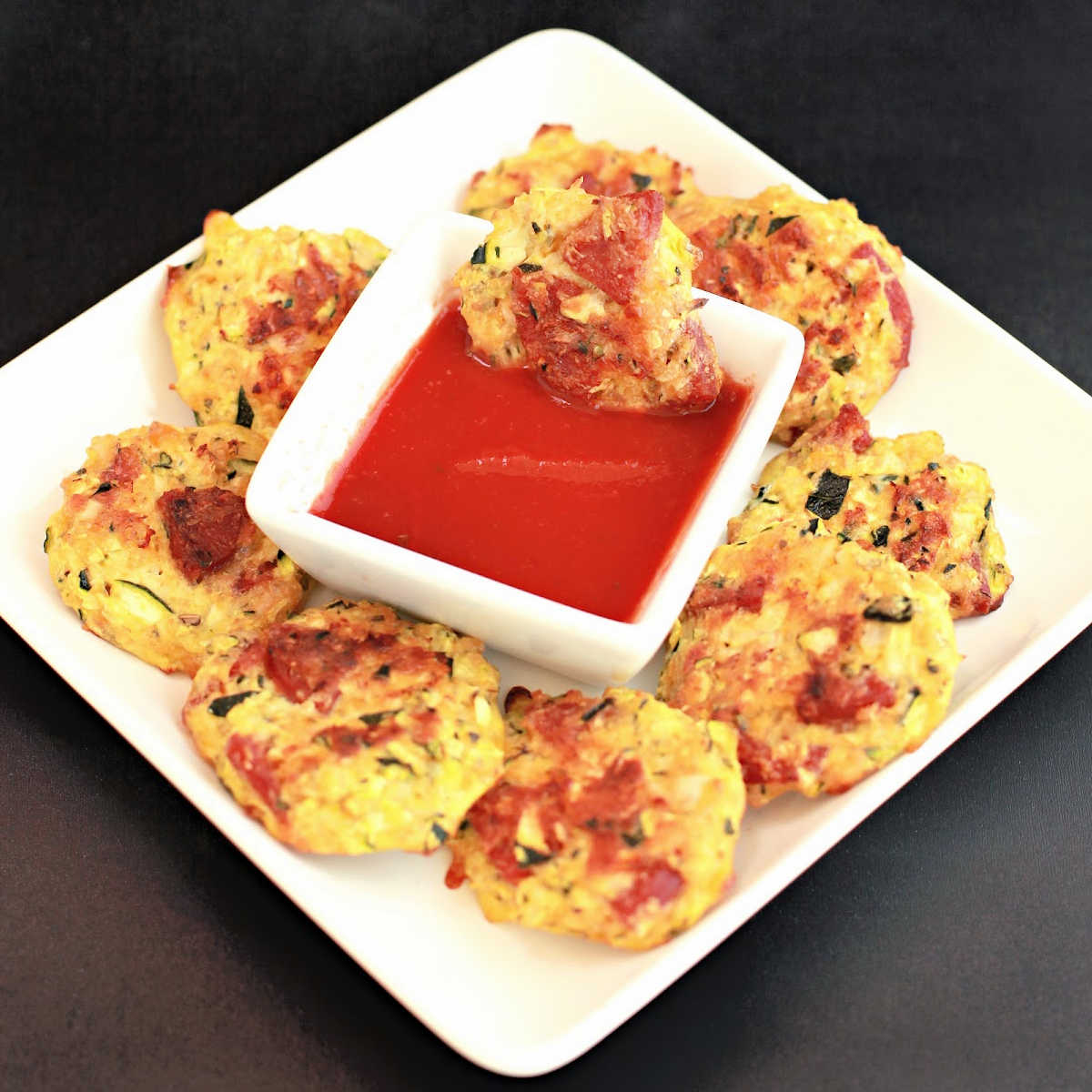 Easy Pizza Zucchini Tots Low Carb Beauty and the Foodie