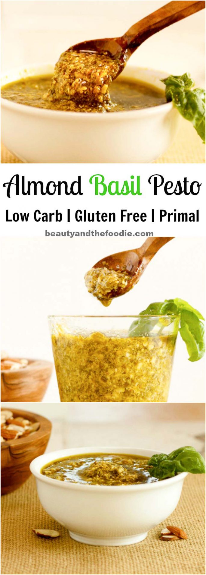 Almond Basil Pesto Sauce Low Carb Beauty and the Foodie