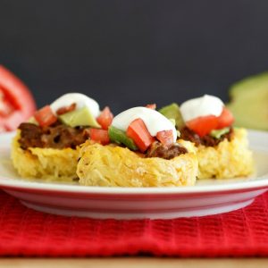 Spaghetti Squash Taco Nests- Low carb, gluten free and grain free