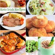 A collage of low carb Irish recipes for Saint Patrick's day.