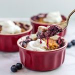 Keto Mixed Berry Crumble Pots- A simple, gluten free low carb treat.