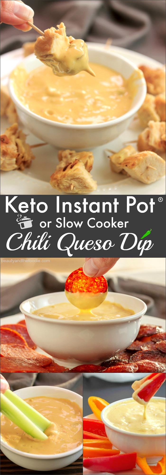 Keto Instant Pot or Slow Cooker Chili Queso Dip