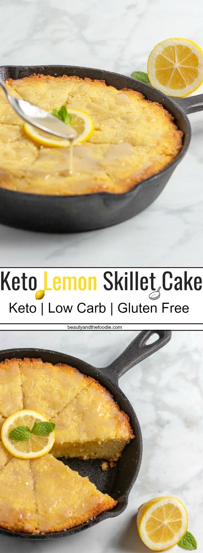 Keto Lemon Skillet Cake- Low Carb & Gluten Free