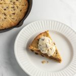 Keto Peanut Butter Chocolate Chip Skillet Cookie- Low Carb and Gluten Free