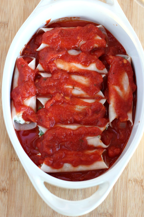 Easy Keto Spinach Cheese Manicotti- Low Carb & Gluten Free.
