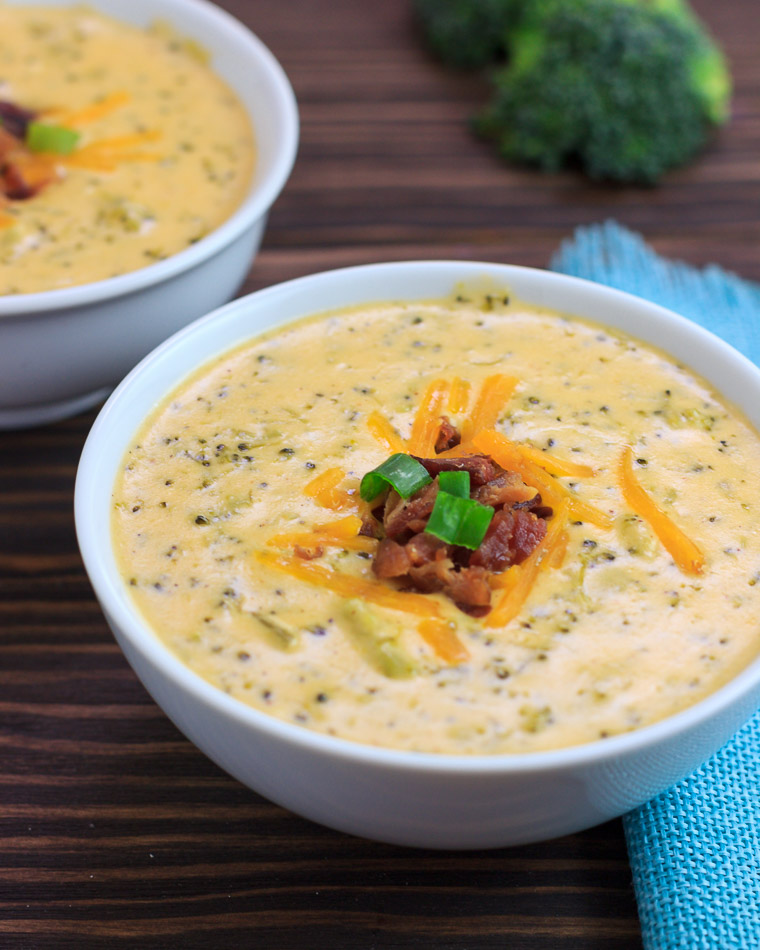 Instant Pot Keto Broccoli Chicken Bacon Cheese Soup - Low Carb & Gluten Free
