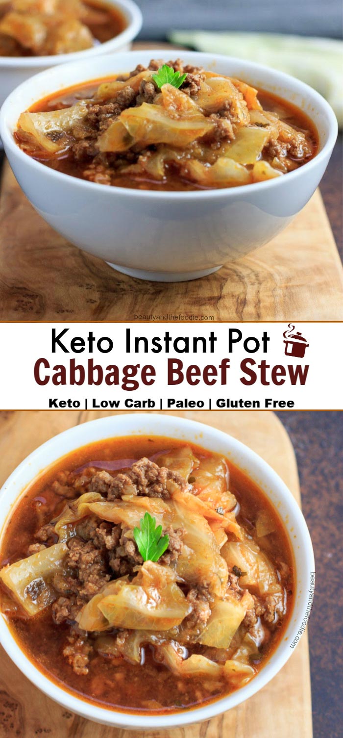 Keto Instant Pot Cabbage Beef Stew