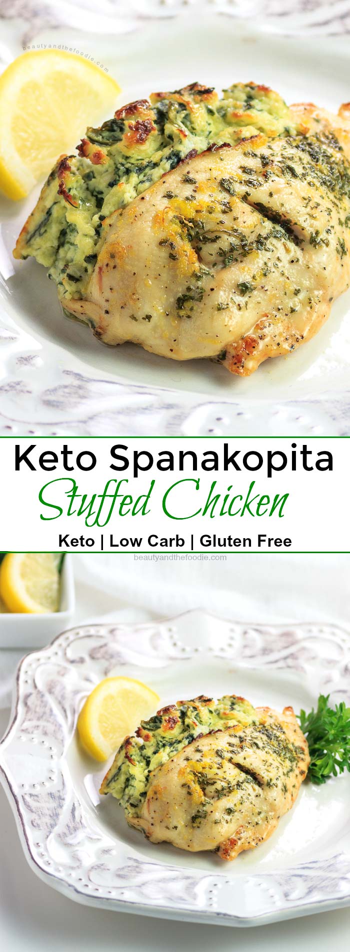 Keto Spanakopita Stuffed Chicken- low carb & gluten free
