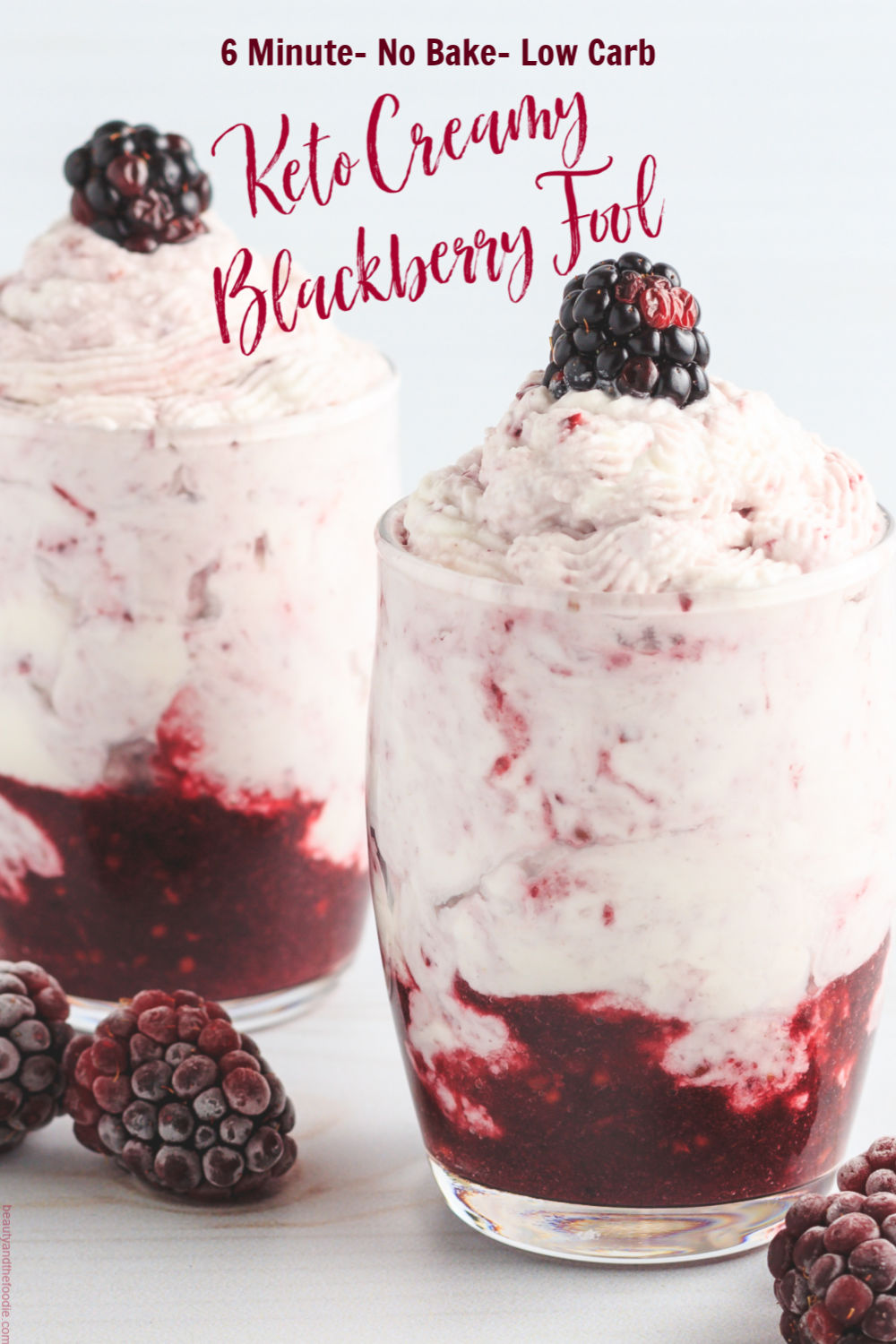 5 Minute Keto Blender Blackberry Ice-Cream