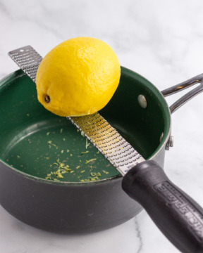 Adding lemon zest