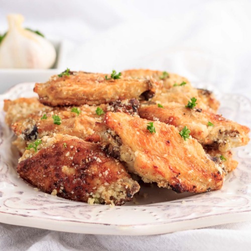 Keto Air Fryer Garlic Parmesan Wings Beauty and the Foodie