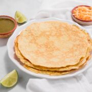 A stack of low carb tortillas.