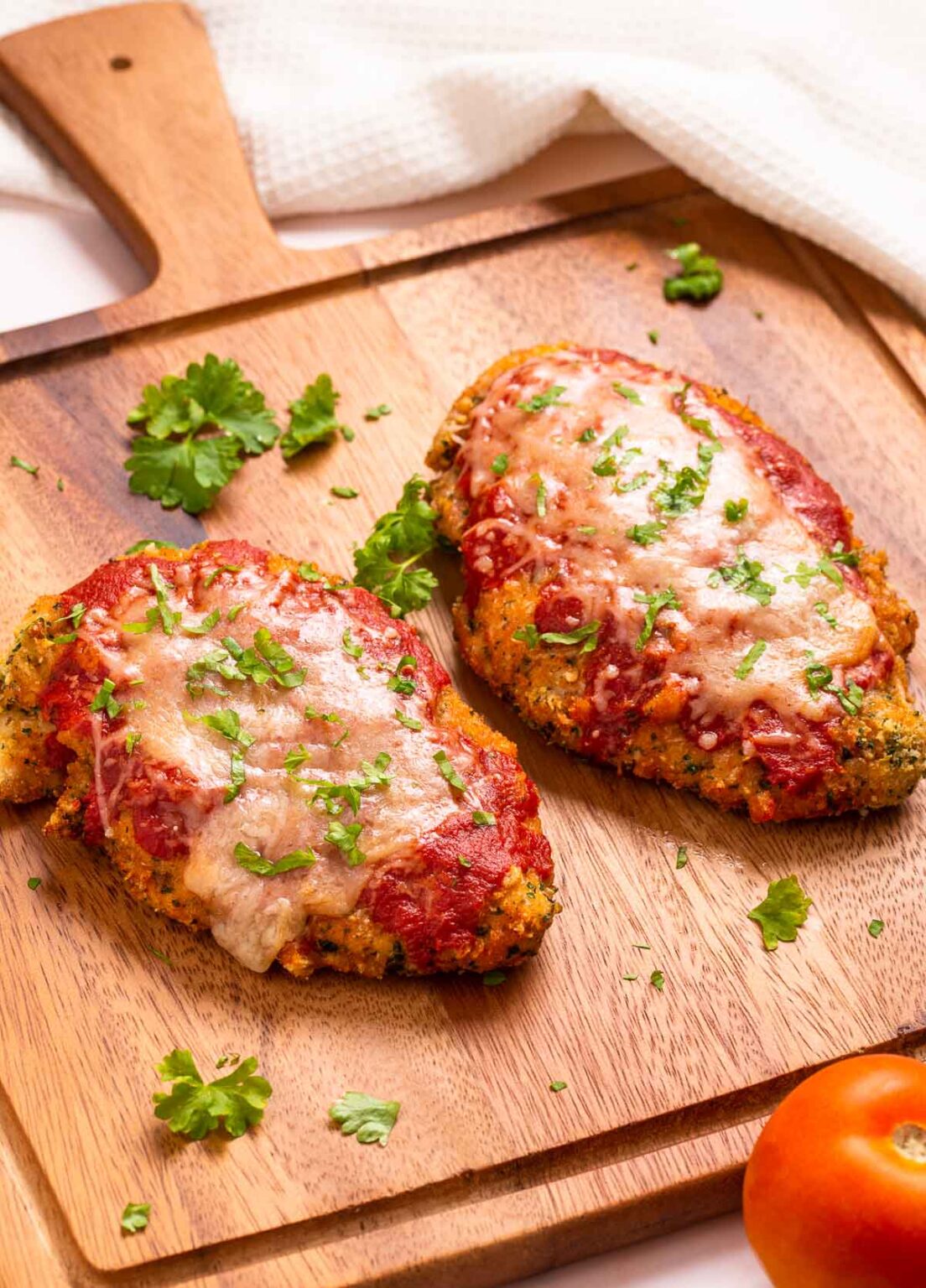 Keto Air Fryer Chicken Parmesan Beauty and the Foodie