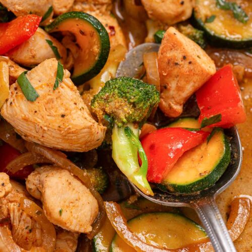 Keto Chicken Vegetable Skillet Beauty and the Foodie