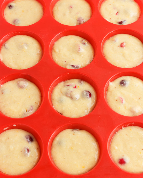 Add batter to the muffin pan.
