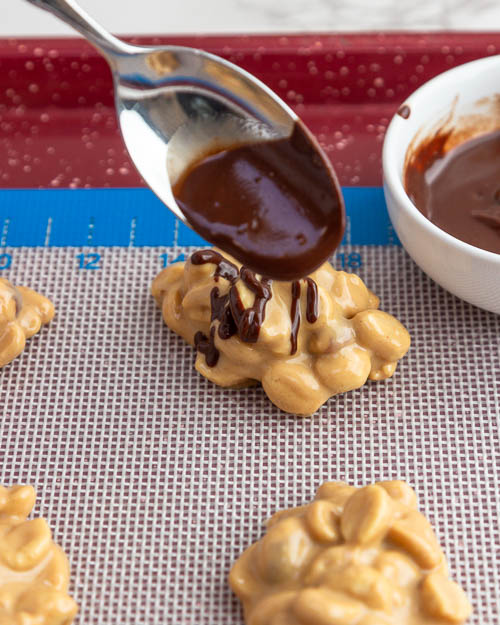 Drizzle with melted chocolate.