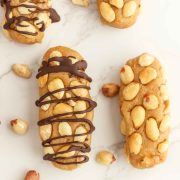 A keto payday bar with peanuts.